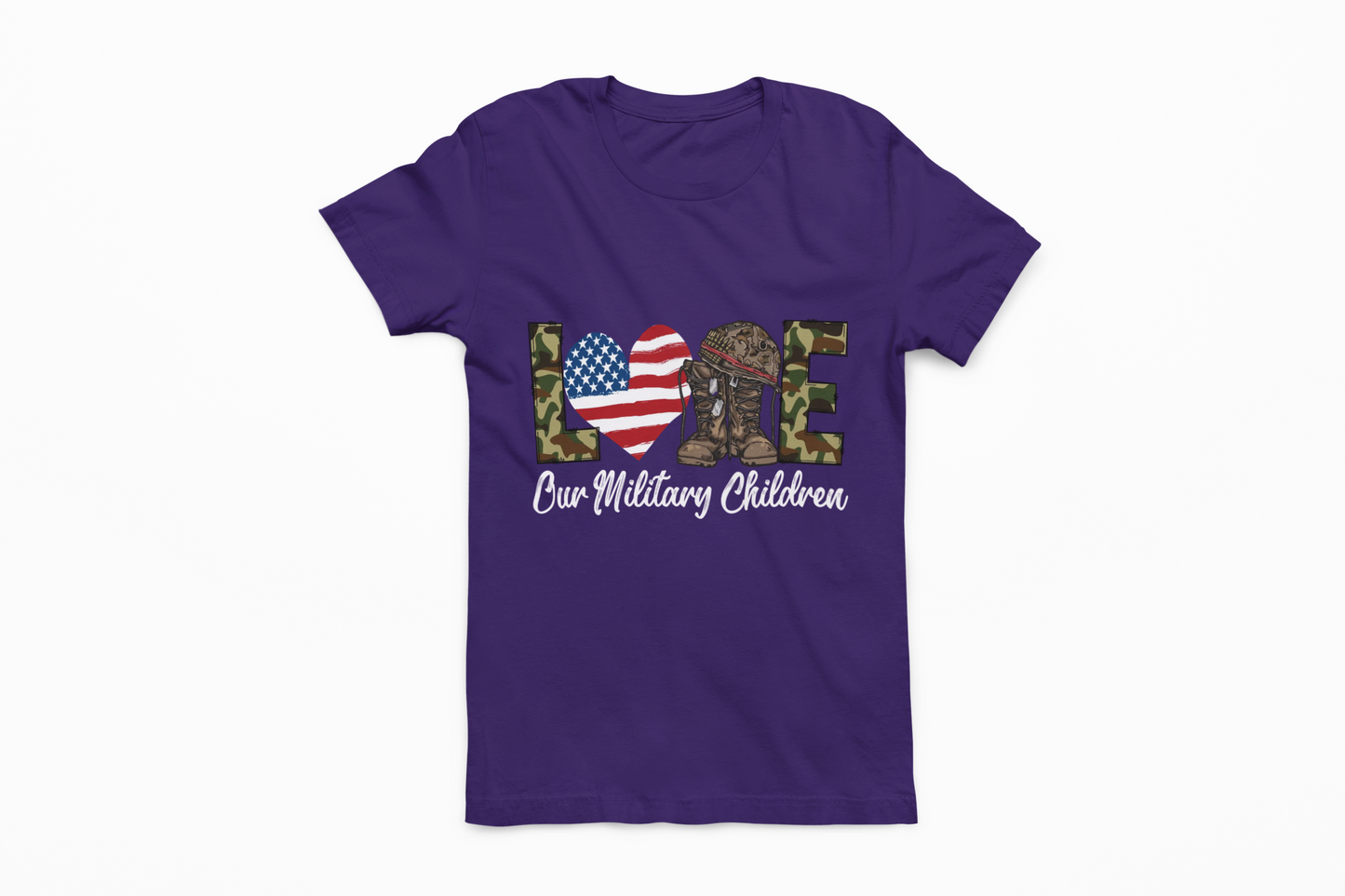 Love Our Military Children T-Shirt | Support Military Kids | Patriotic Gift