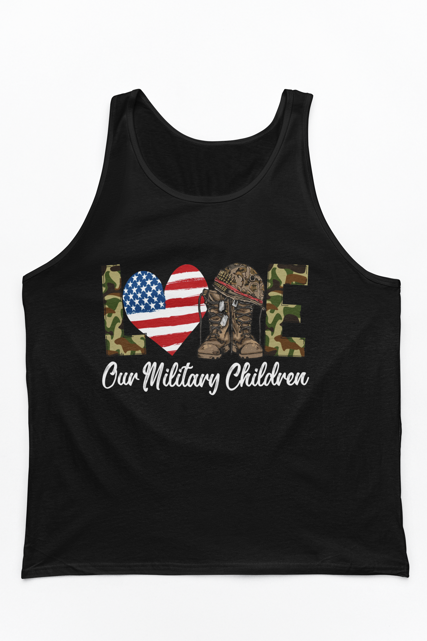 Love Our Military Children Tank Top | Support Military Kids | Patriotic Gift