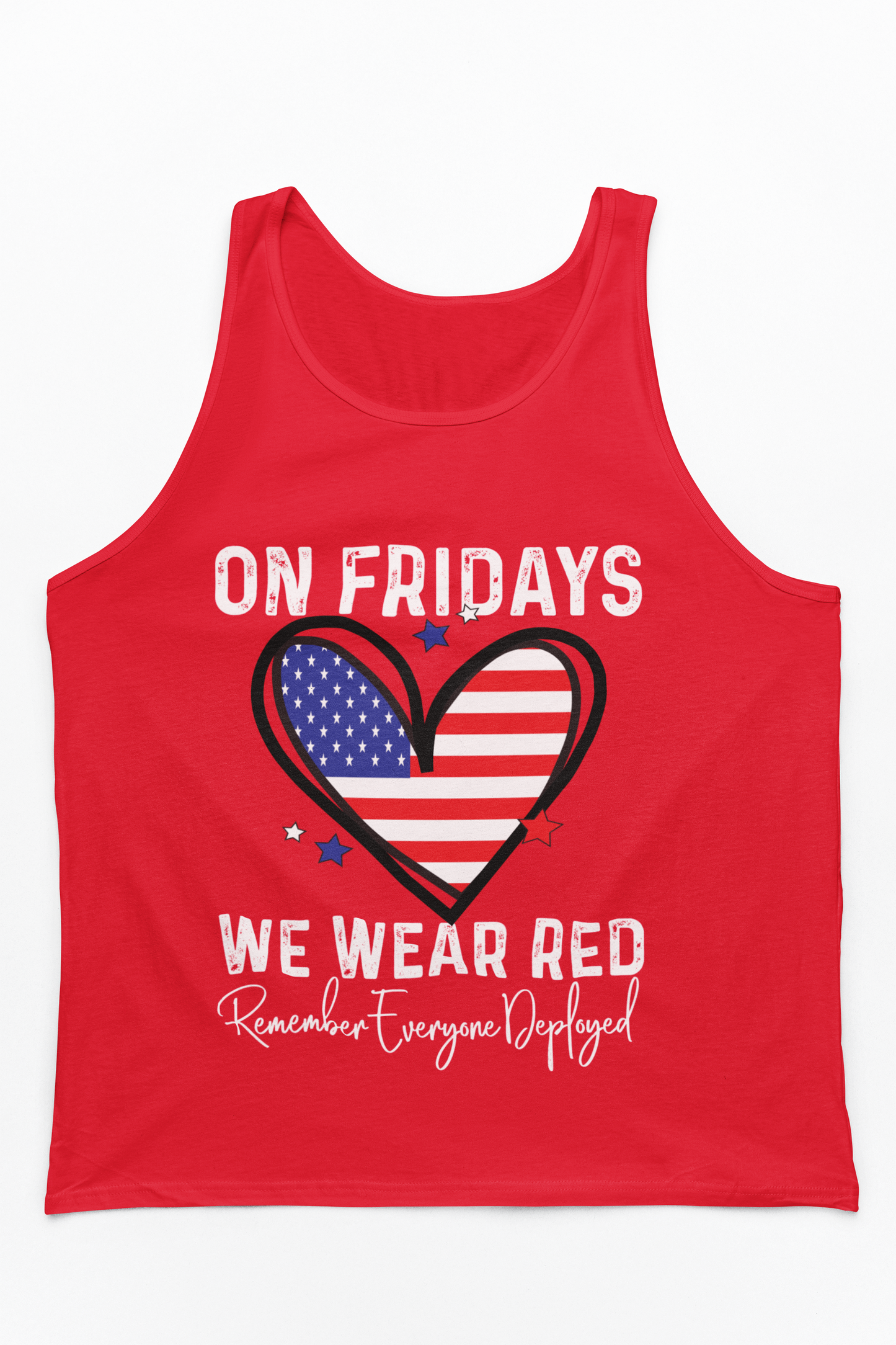 On Fridays We Wear Red Tank Top | RED Friday Support | Military Gift