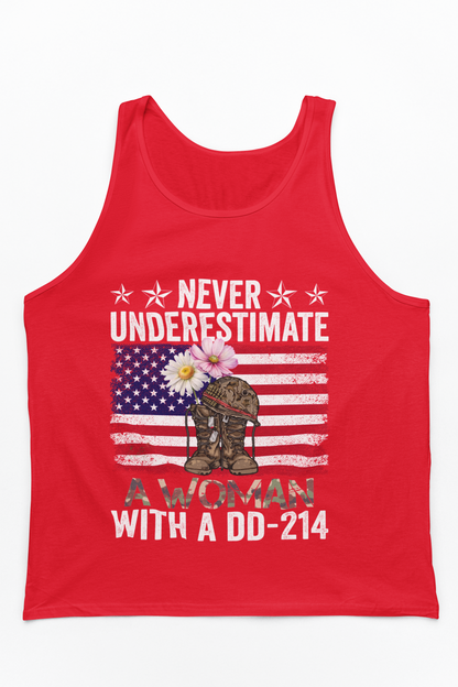 Women Veteran Tank Top | Female Veteran Pride | Patriotic Military Gift