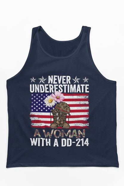 Women Veteran Tank Top | Female Veteran Pride | Patriotic Military Gift