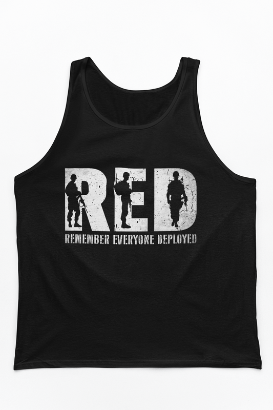 RED Remember Everyone Deployed Tank Top | Support Troops | Military Gift