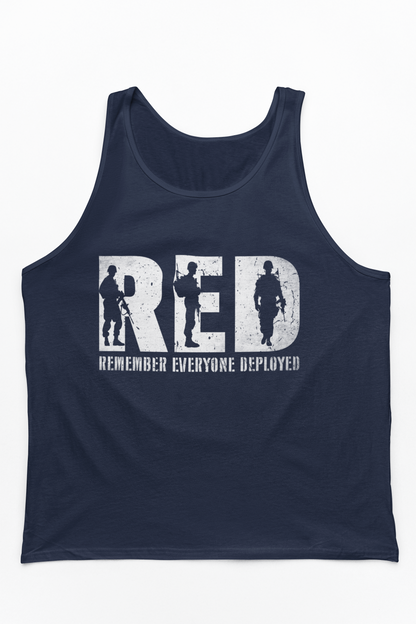RED Remember Everyone Deployed Tank Top | Support Troops | Military Gift