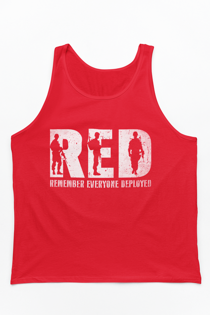 RED Remember Everyone Deployed Tank Top | Support Troops | Military Gift