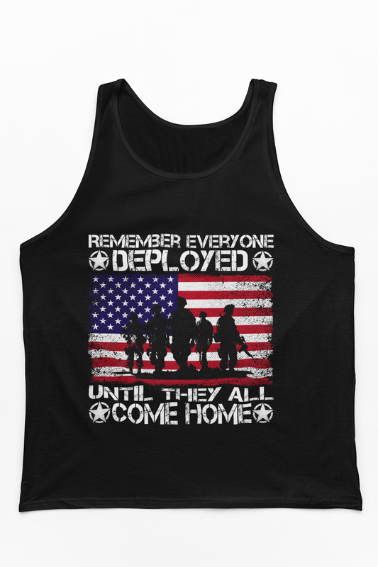 RED Friday Tank Top | Remember Everyone Deployed | Military Support Apparel