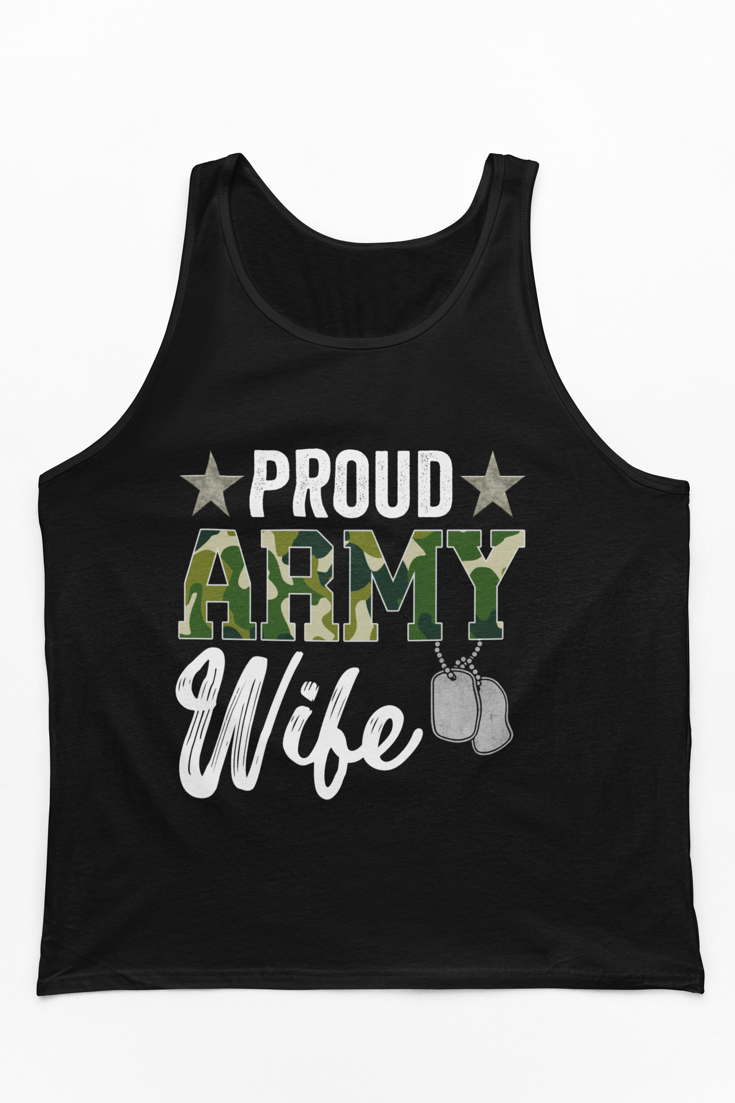 Proud Army Wife Tank Top | Military Spouse Patriotic Apparel | Army Gift