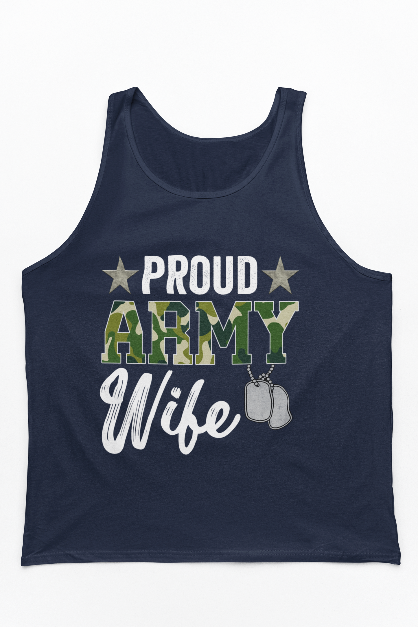 Proud Army Wife Tank Top | Military Spouse Patriotic Apparel | Army Gift