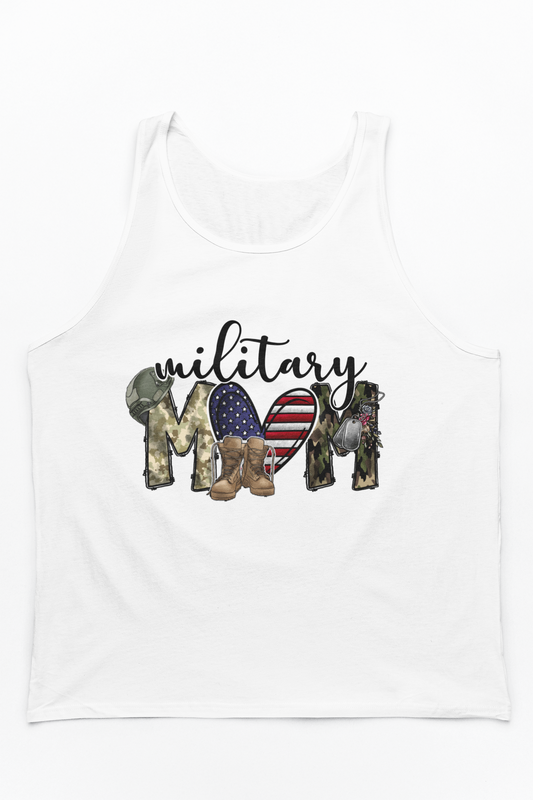 Military Mom Tank Top | Patriotic Camo Design | Military Family Gift
