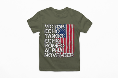 US.Army Veteran Phonetic Alphabet T-Shirt