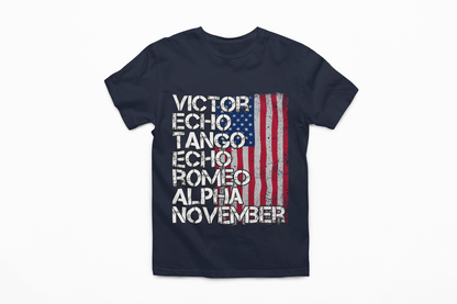 US.Army Veteran Phonetic Alphabet T-Shirt