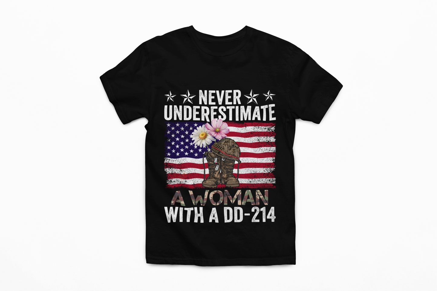 Woman Veteran T-Shirt | Patriotic Military Apparel | Veterans Day Gift