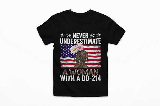 Woman Veteran T-Shirt | Patriotic Military Apparel | Veterans Day Gift