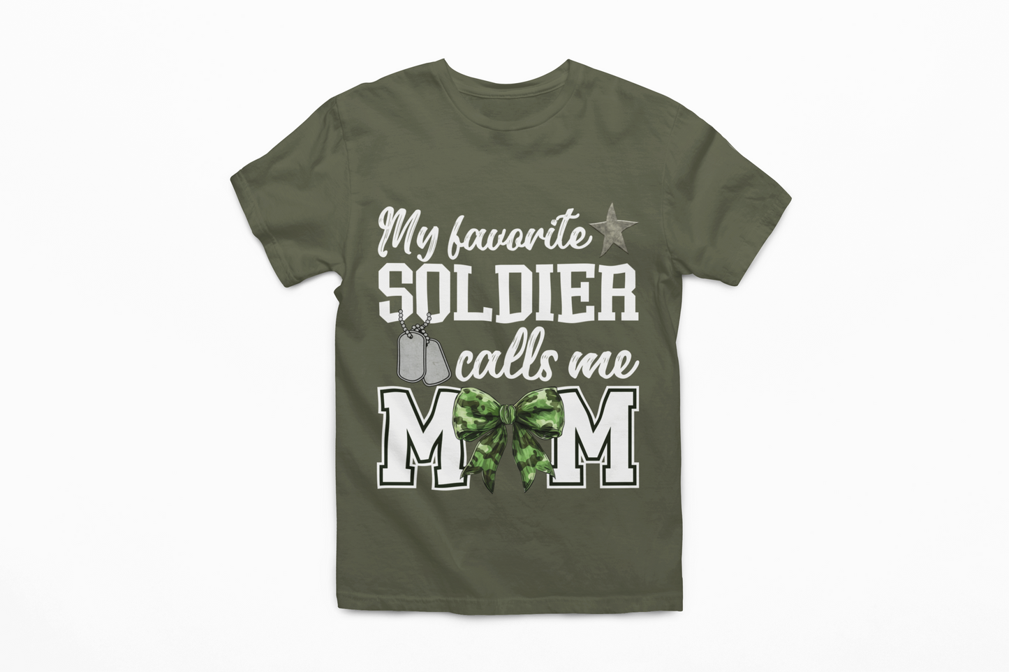 Army Mom — My Favorite Soldier Calls Me Mom T-Shirt — Military Mom Tee