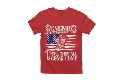 RED Friday T-Shirt | Remember Everyone Deployed | Military Support Apparel