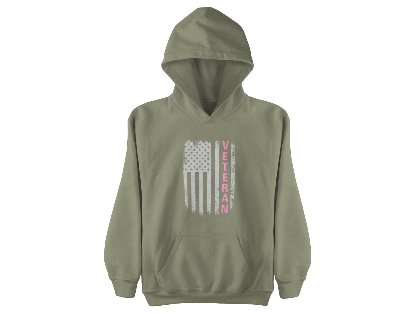 Women Veteran Hoodie | Distressed Flag Patriotic Apparel | Military Gift