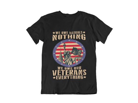 Veteran Memorial T-Shirt – "We Don’t Know Them All But We Owe Them All" Honor Fallen Heroes