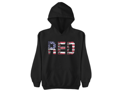 RED Friday Hoodie | Remember Everyone Deployed | Patriotic Support