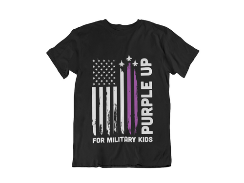 Purple Up For Military Kids T-Shirt | Support Military Children Awareness