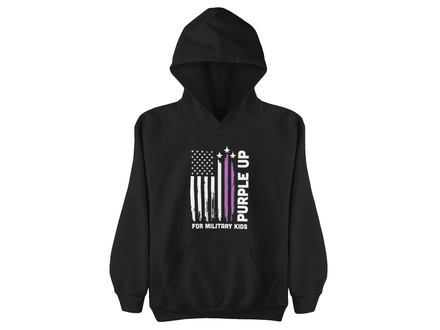 Purple Up Military Kids Hoodie – "Purple Up" American Flag Support