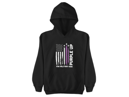 Purple Up Military Kids Hoodie – "Purple Up" American Flag Support