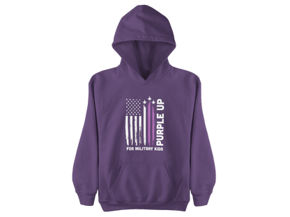 Purple Up Military Kids Hoodie – "Purple Up" American Flag Support