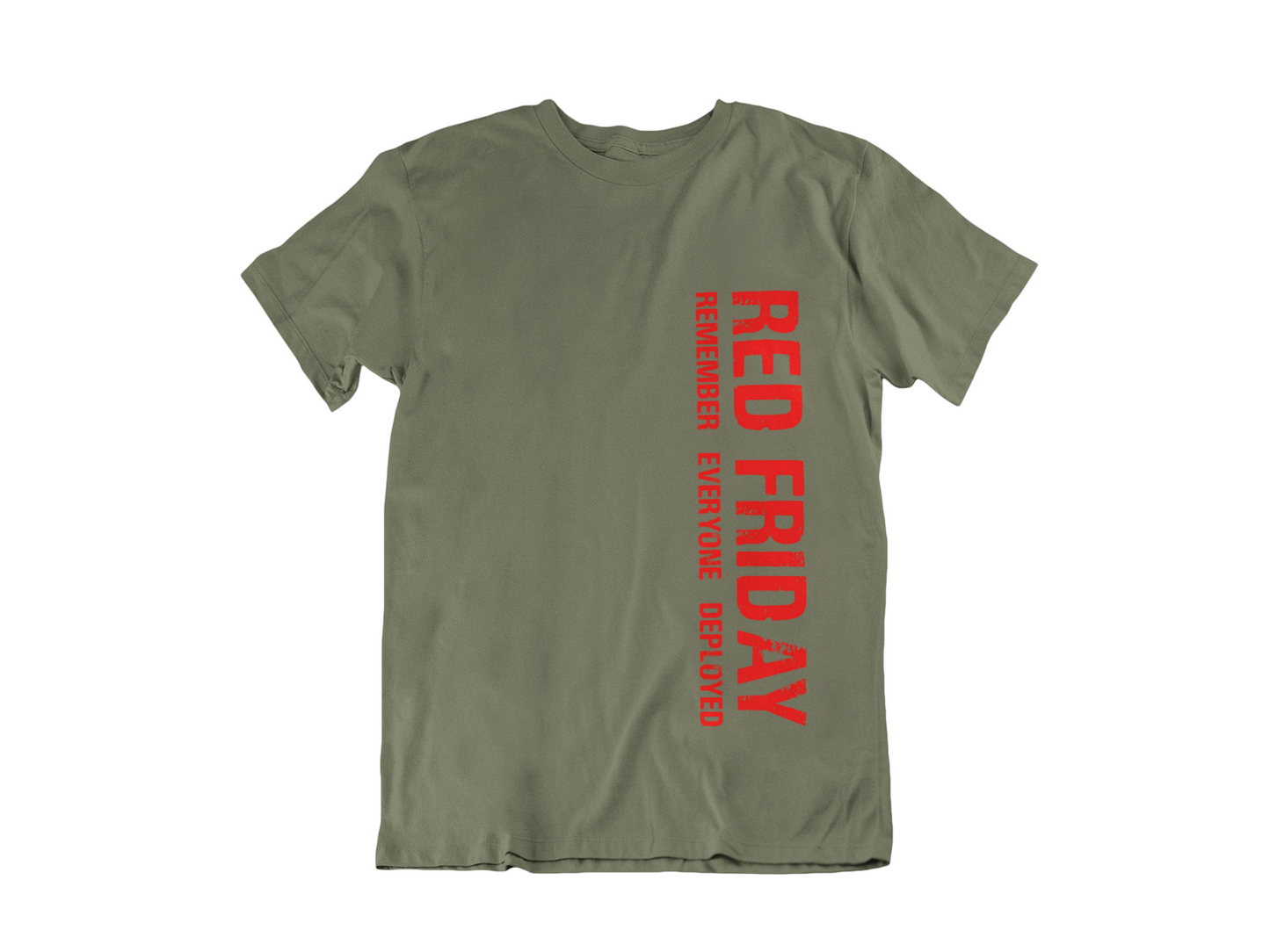 Red Friday T-Shirt — "Remember Everyone Deployed" Military Support Tee