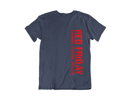 Red Friday T-Shirt — "Remember Everyone Deployed" Military Support Tee