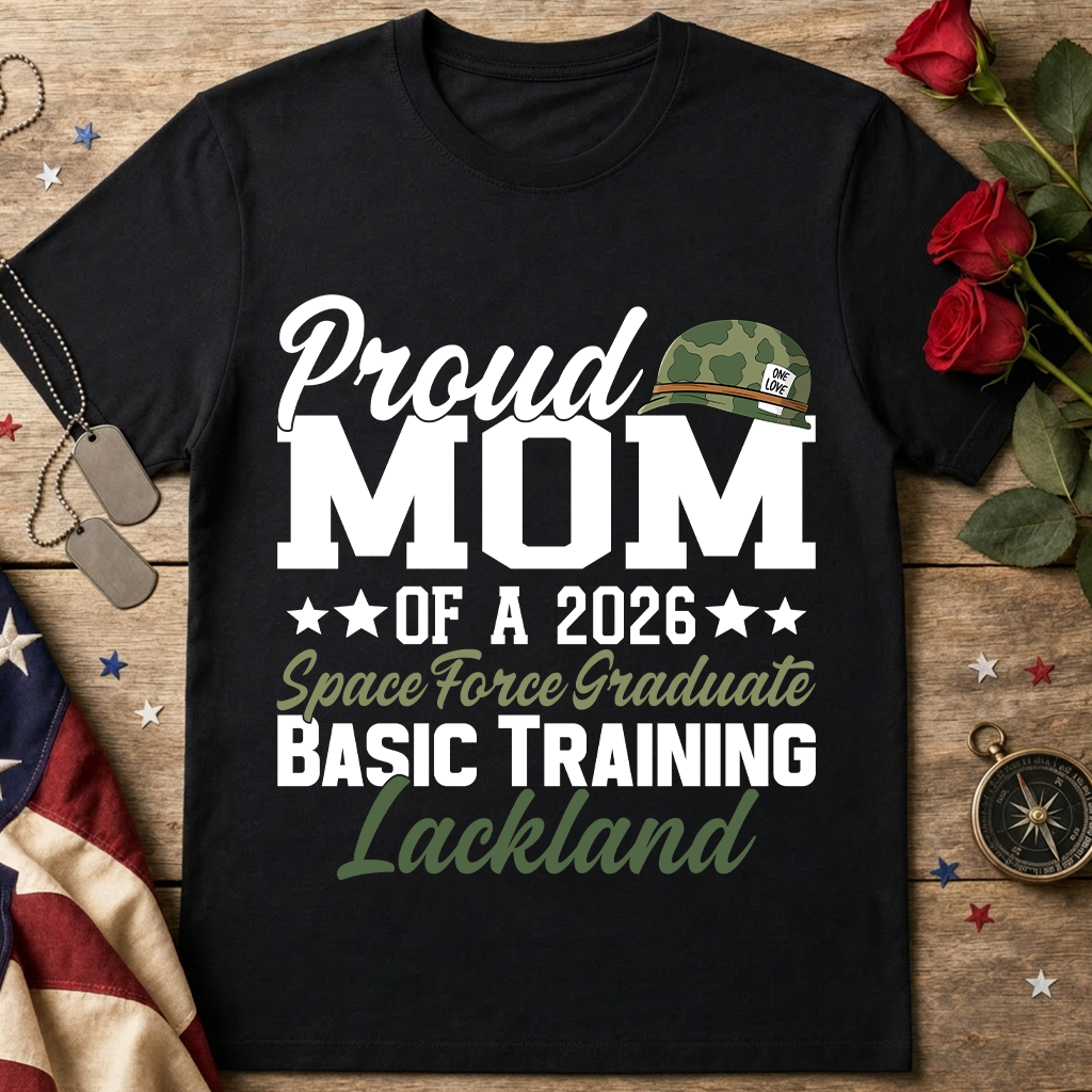 Space Force Graduate Tee — Lackland Camouflage Hat Design