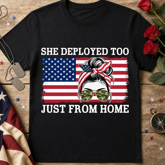 Patriotic Military Mom T-Shirt