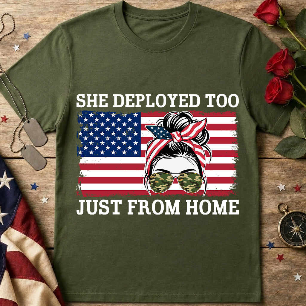 Patriotic Military Mom T-Shirt