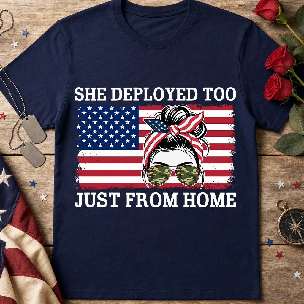 Patriotic Military Mom T-Shirt