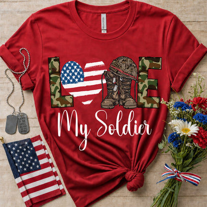 Love My Soldier T-Shirt — Military Support Tee