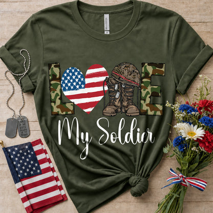 Love My Soldier T-Shirt — Military Support Tee