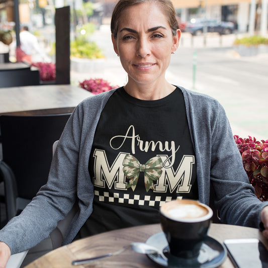 Army Mom Camo Bow Shirt