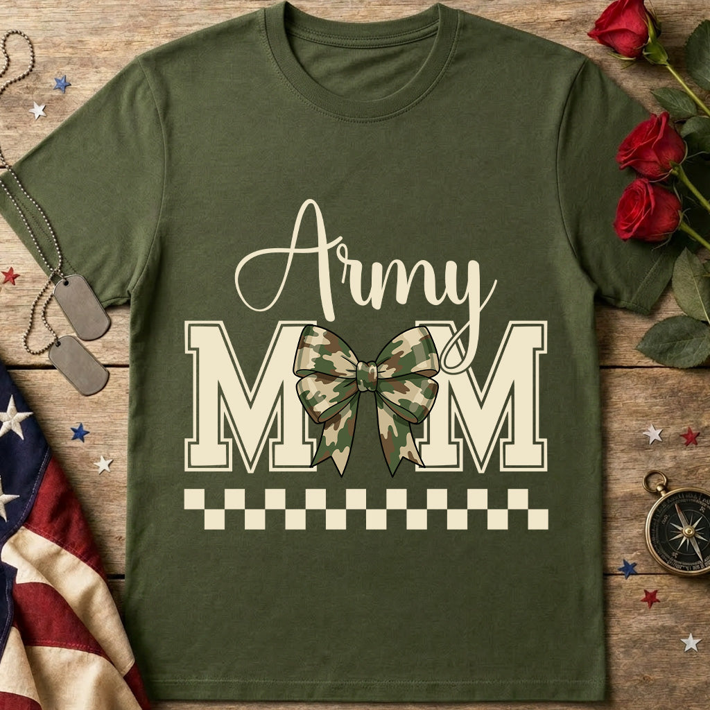 Army Mom Camo Bow Shirt