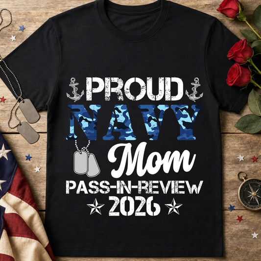 Navy Mom Graduation T‑Shirt