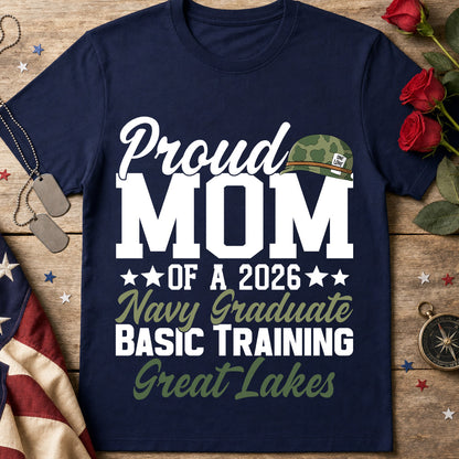 Navy Mom Graduate T‑Shirt