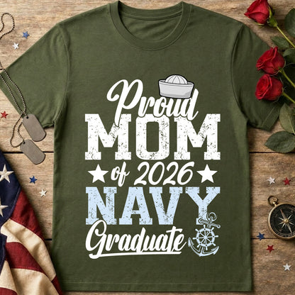 Mom Navy Graduate T-Shirt