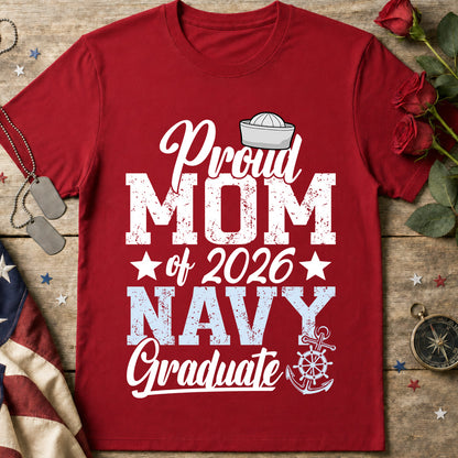 Mom Navy Graduate T-Shirt