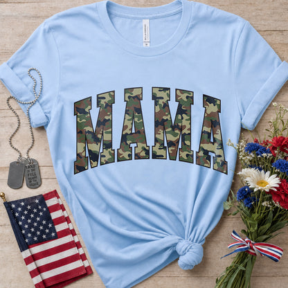Mama Camo T-Shirt — Military Camo 'MAMA' Graphic Tee for Moms, Mother's Day Gift