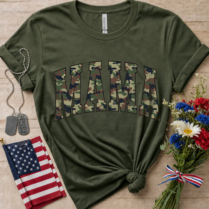 Mama Camo T-Shirt — Military Camo 'MAMA' Graphic Tee for Moms, Mother's Day Gift