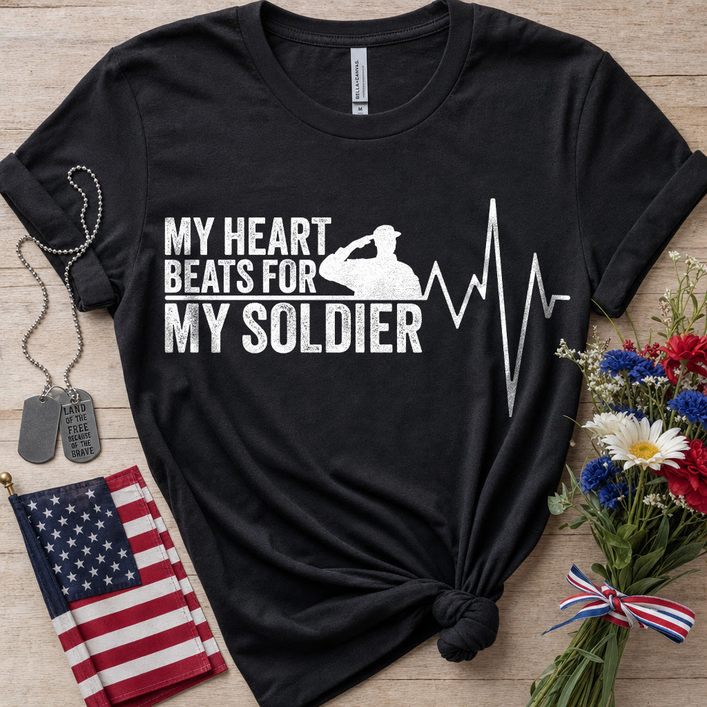 My Heart Beats Soldier T-Shirt