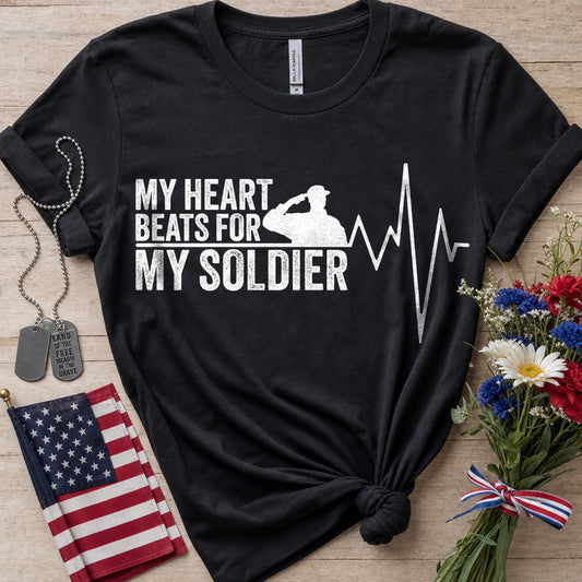 My Heart Beats Soldier T-Shirt