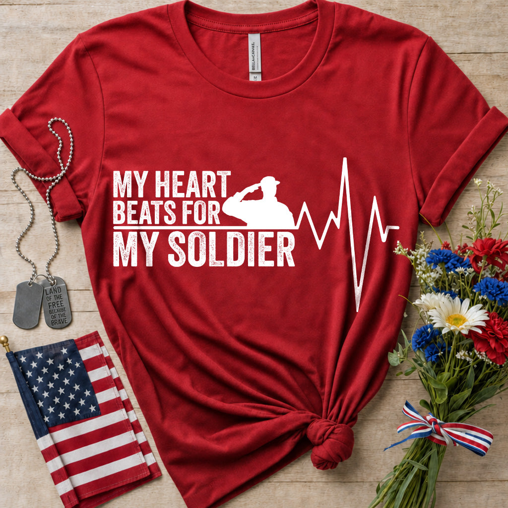 My Heart Beats Soldier T-Shirt