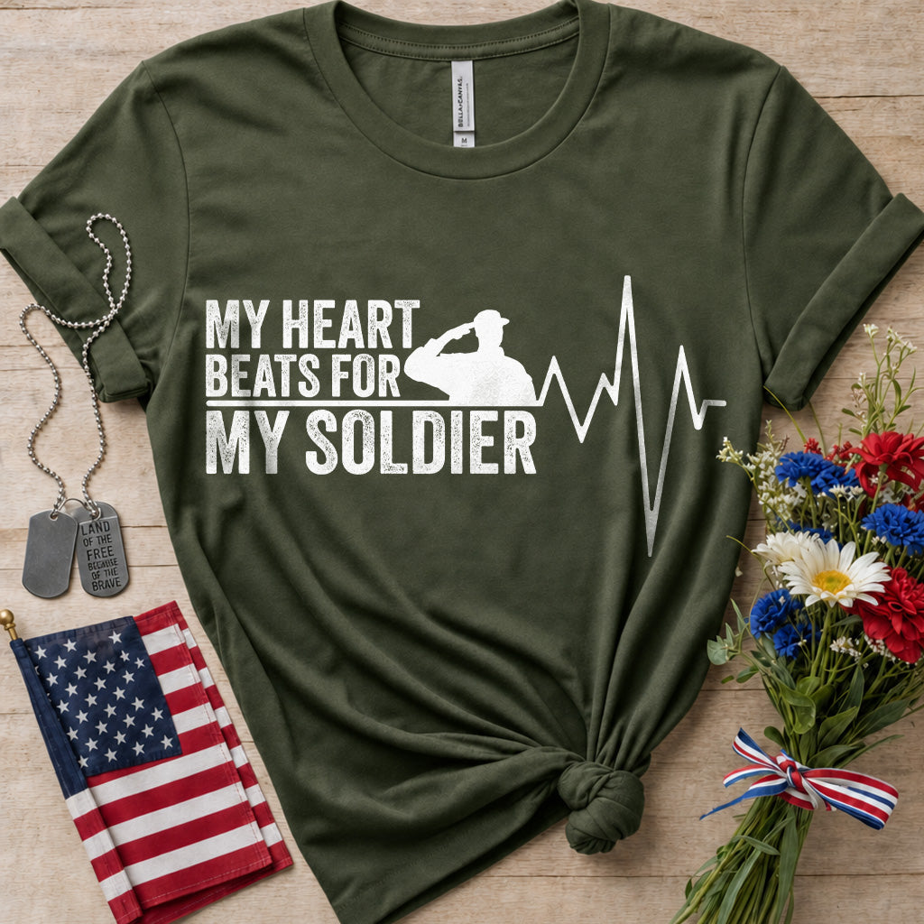 My Heart Beats Soldier T-Shirt