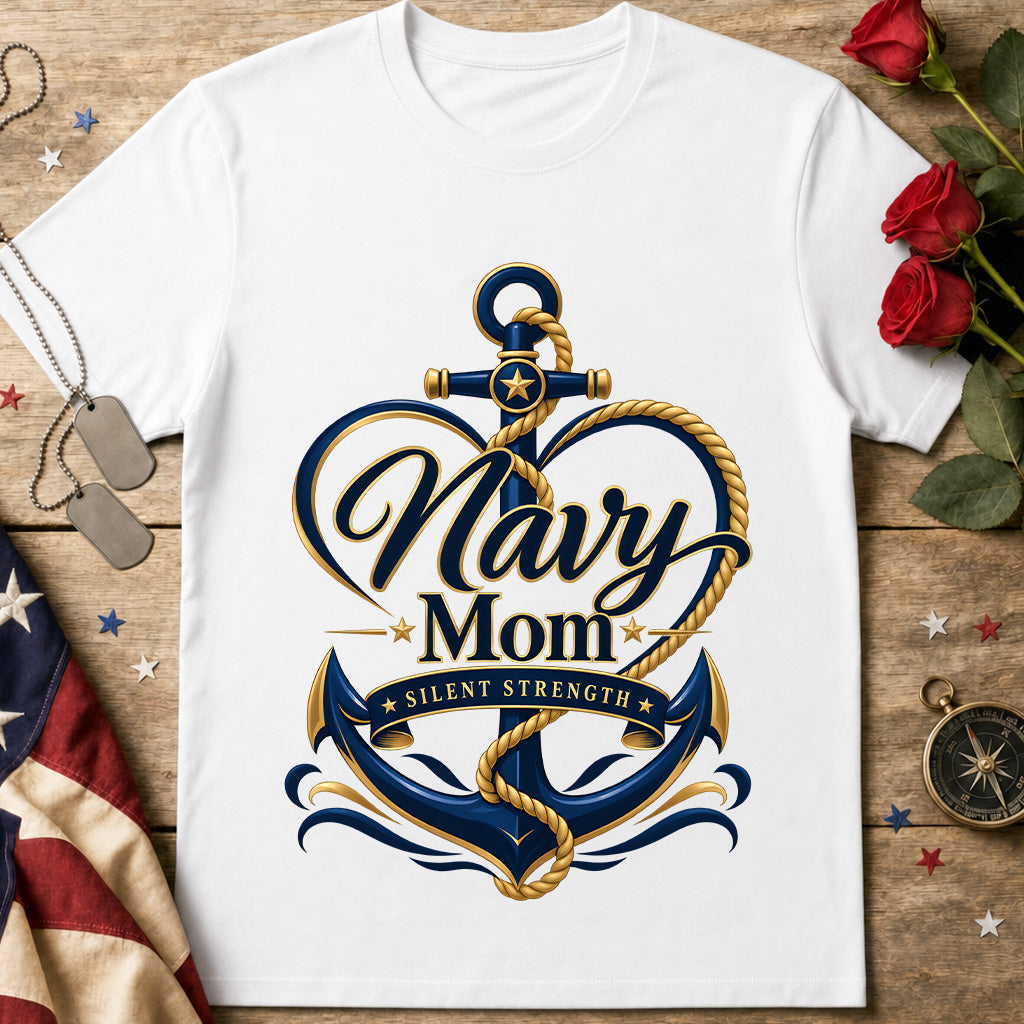 Navy Mom T‑Shirt