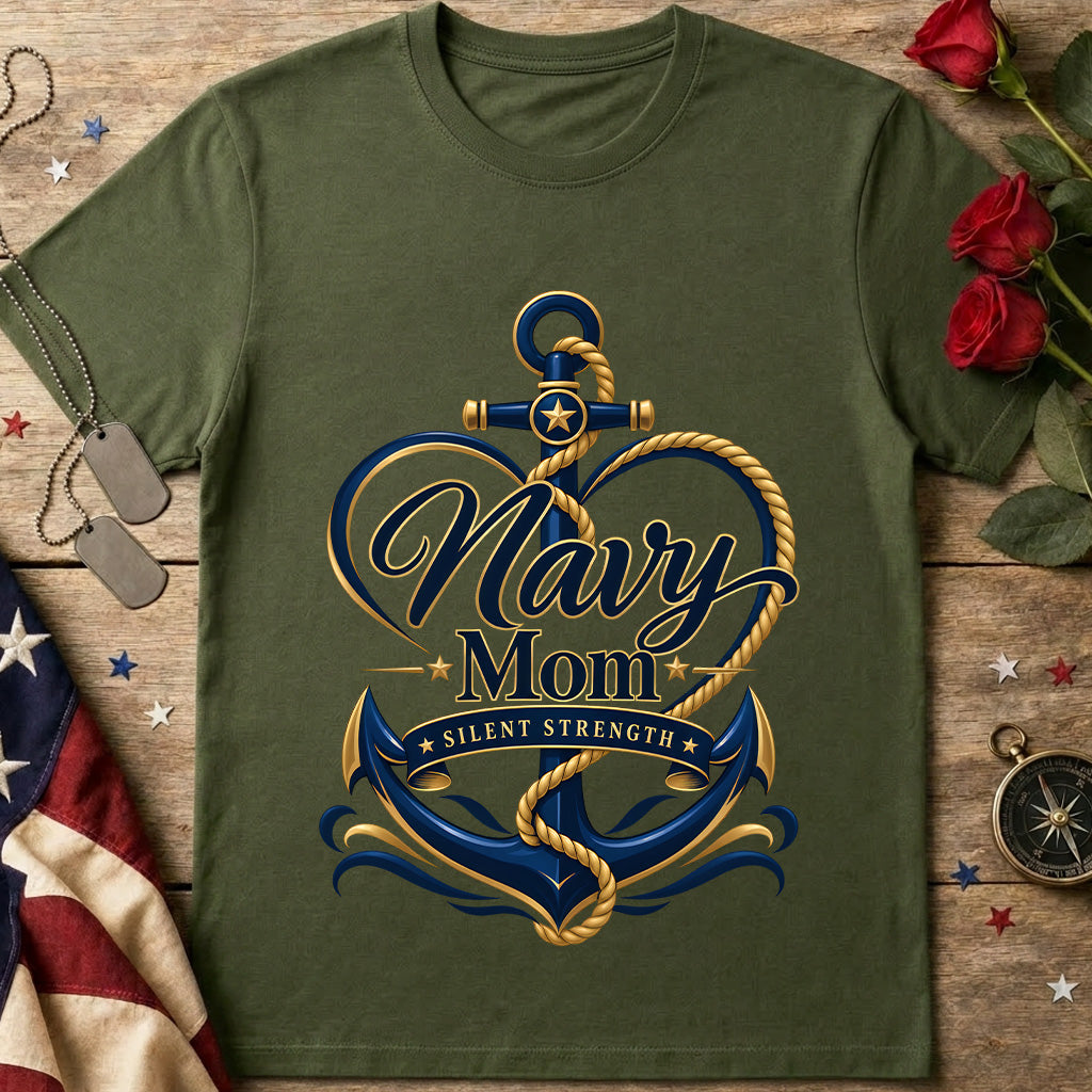 Navy Mom T‑Shirt