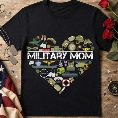 Military Mom Heart T-Shirt