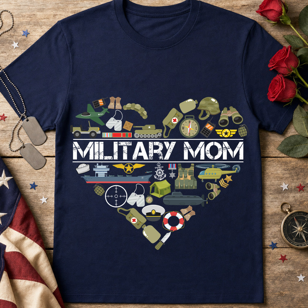 Military Mom Heart T-Shirt