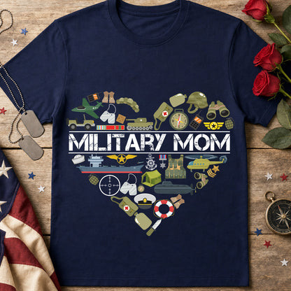 Military Mom Heart T-Shirt